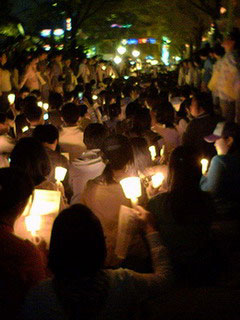 지난해 5월 광화문에서 열린 청소년 두발자유 요구 집회 모습 [출처] 청소년인권포럼 아수나로 카페(cafe.naver.com/asunaro)