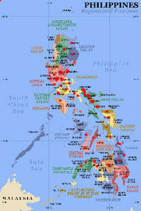 지도에서 빨간점으로 표시된 부분이 진보적 활동가들에 대한 정치적 살해가 이루어진 지역이다. 지도에 표시된 빨간점이 전국적으로 퍼져있는 것으로 보아 진보적 활동가들에 대한 공격이 광범위하다는 것을 알 수 있다.<출처; www.cp-union.org>