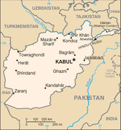 아프가니스탄 지도