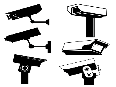 다양한 감시카메라들