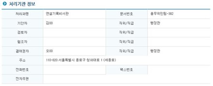 대통령비서실 결정통지서 예<br />