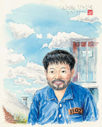 손문상 님께서 그린 ‘무노조 신화’와 싸운 10년의 주인공 김성환 위원장<출처; newstoon.net>