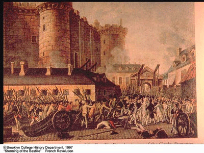 프랑스 혁명의 상징적 사건 중 하나인 바스티유 감옥의 함락 (출처 : www.unl.edu)