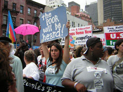 “가난한 자들의 목소리를 경청하라” 빈민의 경제적 인권 캠페인. <사진 출처> 켄싱톤복지권조합 홈페이지 www.kwru.org