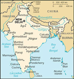 지도에서 암리차르 도시가 있는 곳이 펀자브주이다. <출처; www.fao.org>
